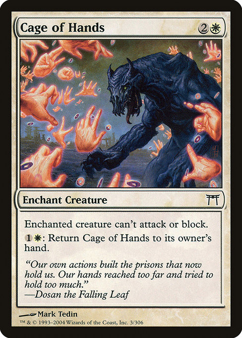Champions of Kamigawa - 3 - Cage of Hands - Common - W - Non-foil