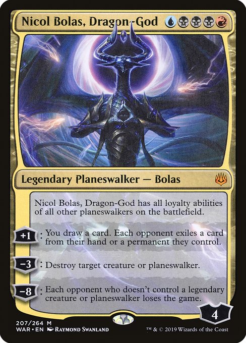 War of the Spark - 207 - Nicol Bolas, Dragon-God - Mythic - Multi - Foil