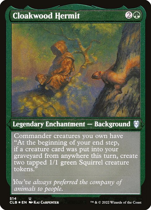 Commander Legends: Battle for Baldur's Gate - 514 - Cloakwood Hermit - Uncommon - G - Non-foil