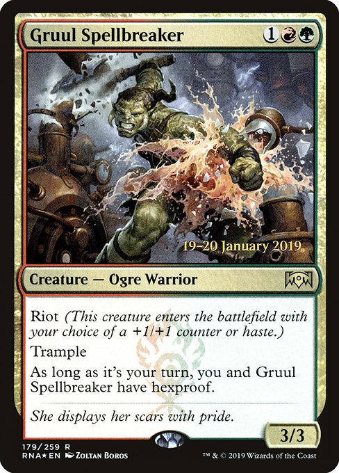 Ravnica Allegiance Promos - 179s - Gruul Spellbreaker - Rare - RG - Foil - Datestamped Promo