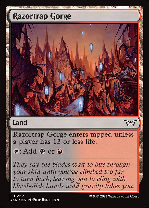 Duskmourn: House of Horror - 267 - Razortrap Gorge - Common - C - Foil