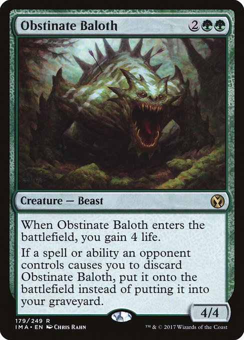 Iconic Masters - 179 - Obstinate Baloth - Rare - G - Non-foil