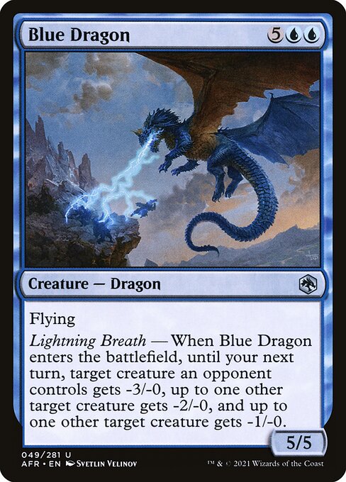 Adventures in the Forgotten Realms - 49 - Blue Dragon - Uncommon - U - Foil