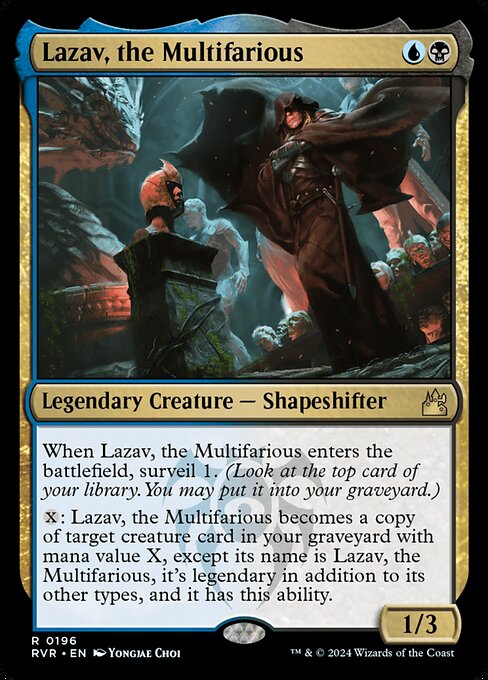 Ravnica Remastered - 196 - Lazav, the Multifarious - Rare - UB - Non-foil