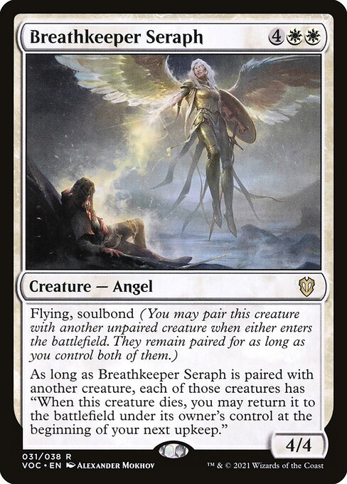 Crimson Vow Commander - 31 - Breathkeeper Seraph - Rare - W - Non-foil