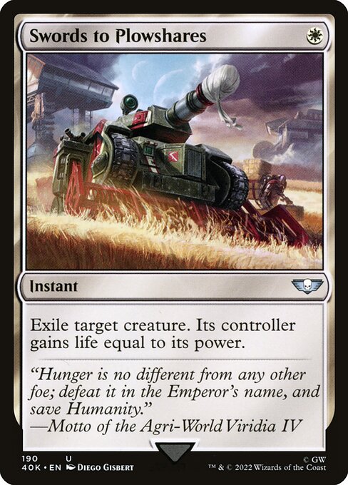 Warhammer 40,000 Commander - 190 - Swords to Plowshares - Uncommon - W - Non-foil