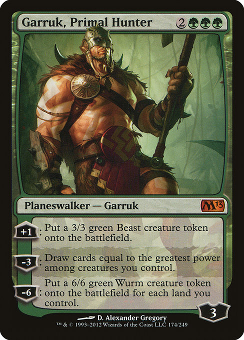 Magic 2013 - 174 - Garruk, Primal Hunter - Mythic - G - Non-foil