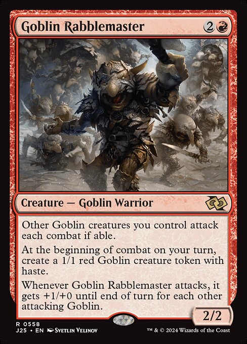 Foundations Jumpstart - 558 - Goblin Rabblemaster - Rare - R - Non-foil