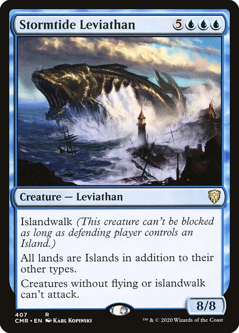 Commander Legends - 407 - Stormtide Leviathan - Rare - U - Non-foil