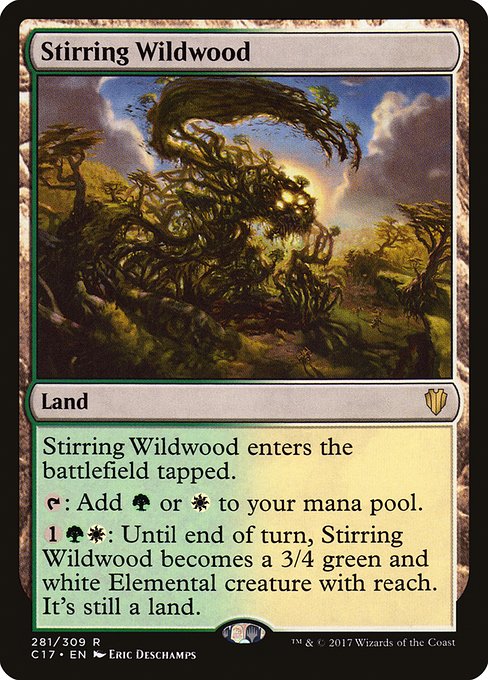 Commander 2017 - 281 - Stirring Wildwood - Rare - C - Non-foil