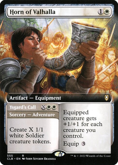 Commander Legends: Battle for Baldur's Gate - 555 - Horn of Valhalla // Ysgard's Call - Rare - W - Non-foil