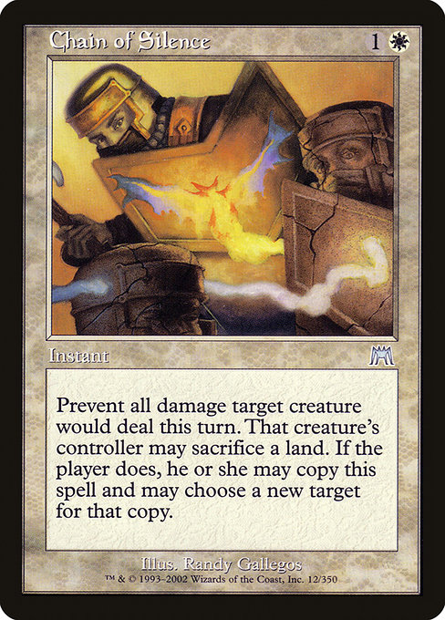 Onslaught - 12 - Chain of Silence - Uncommon - W - Non-foil