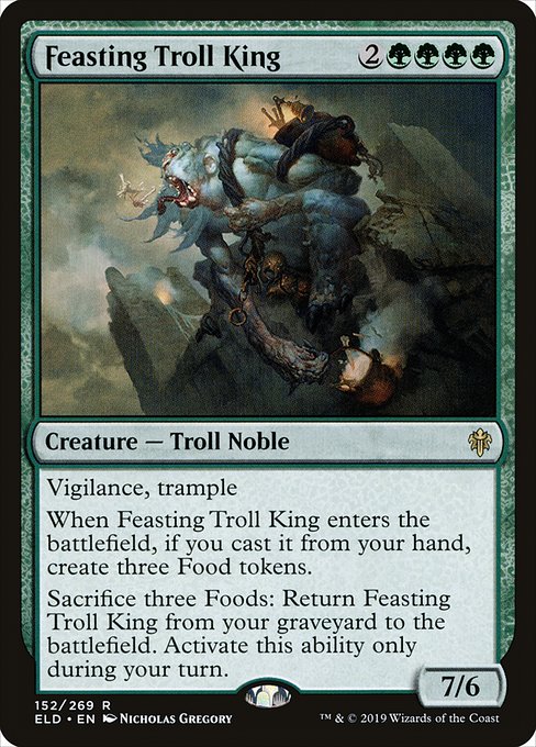 Throne of Eldraine - 152 - Feasting Troll King - Rare - G - Non-foil