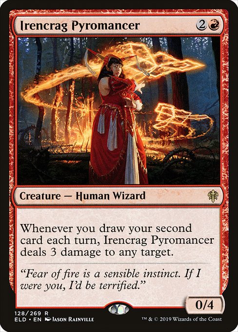 Throne of Eldraine - 128 - Irencrag Pyromancer - Rare - R - Foil