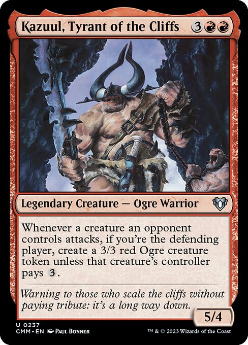 Commander Masters - 237 - Kazuul, Tyrant of the Cliffs - Uncommon - R - Non-foil