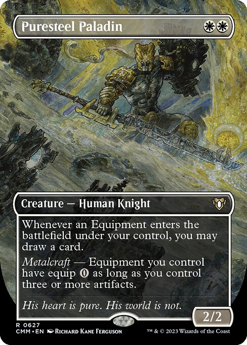 Commander Masters - 627 - Puresteel Paladin - Rare - W - Foil