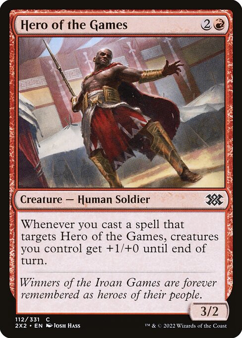 Double Masters 2022 - 112 - Hero of the Games - Common - R - Foil
