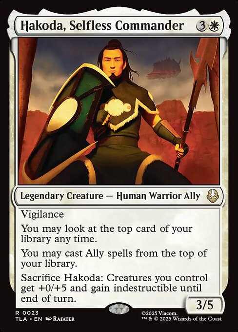 Avatar: The Last Airbender - 23 - Hakoda, Selfless Commander - Rare - W - Non-foil