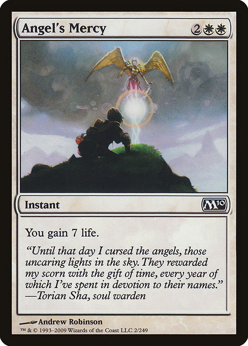Magic 2010 - 2 - Angel's Mercy - Common - W - Non-foil