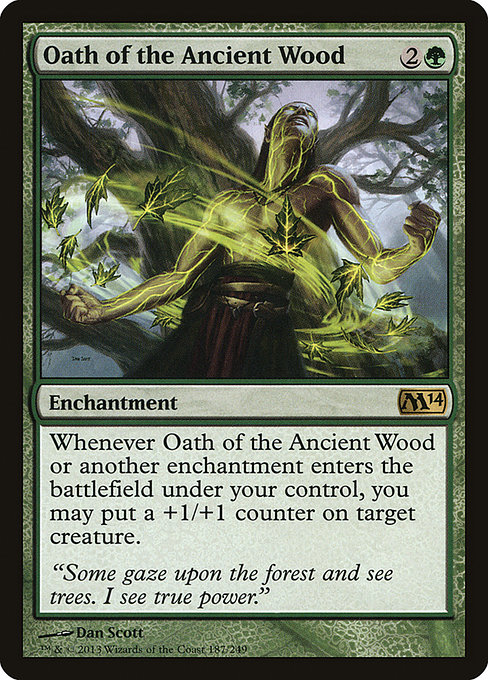 Magic 2014 - 187 - Oath of the Ancient Wood - Rare - G - Non-foil