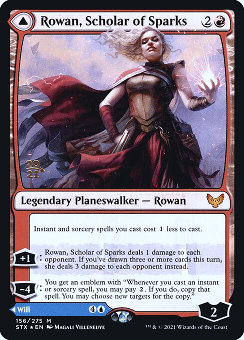 Strixhaven: School of Mages Promos - 156s - Rowan, Scholar of Sparks // Will, Scholar of Frost - Mythic - C - Foil - Datestamped Promo