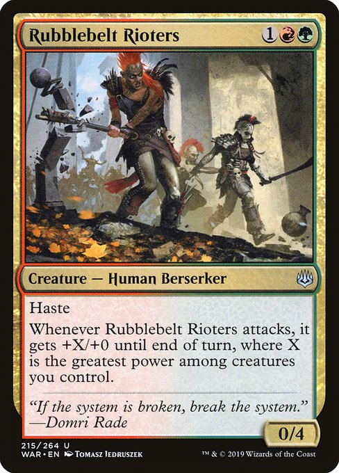 War of the Spark - 215 - Rubblebelt Rioters - Uncommon - RG - Non-foil