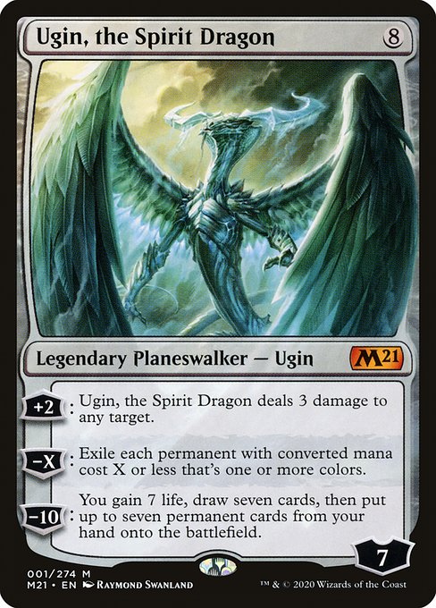 Core Set 2021 - 1 - Ugin, the Spirit Dragon - Mythic - C - Foil