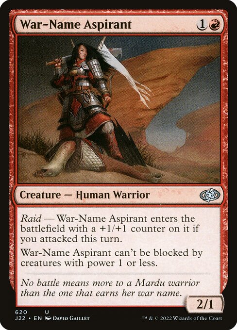 Jumpstart 2022 - 620 - War-Name Aspirant - Uncommon - R - Non-foil