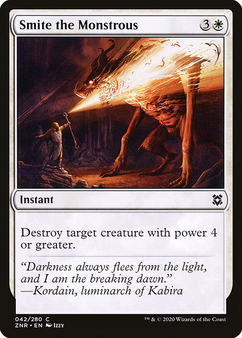 Zendikar Rising - 42 - Smite the Monstrous - Common - W - Non-foil