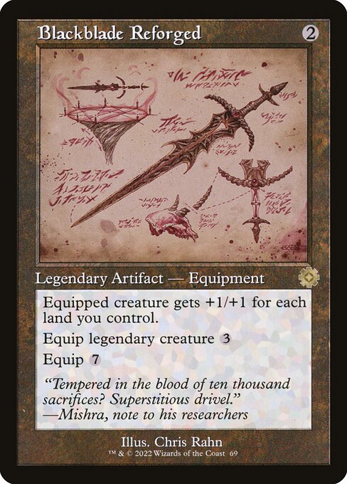 The Brothers' War Retro Artifacts - 69 - Blackblade Reforged - Rare - C - Non-foil