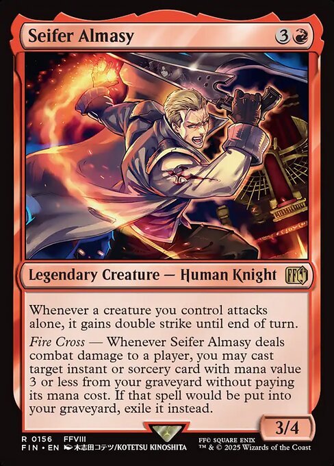 Final Fantasy - 156 - Seifer Almasy - Rare - R - Non-foil