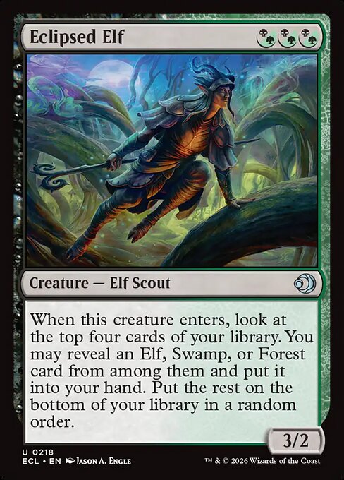 Lorwyn Eclipsed - 218 - Eclipsed Elf - Uncommon - BG - Non-foil