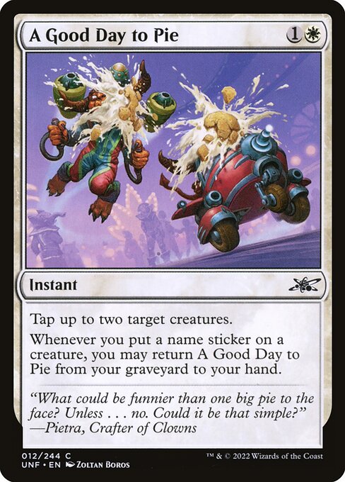 Unfinity - 12 - A Good Day to Pie - Common - W - Foil