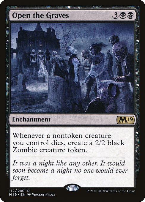 Core Set 2019 - 112 - Open the Graves - Rare - B - Foil