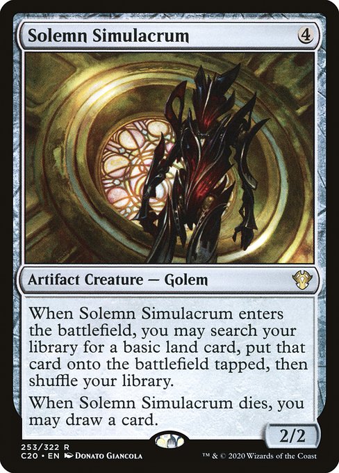 Commander 2020 - 253 - Solemn Simulacrum - Rare - C - Non-foil