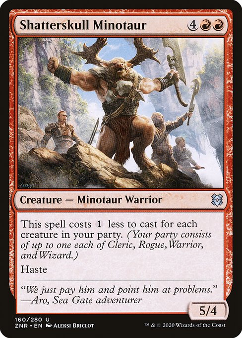 Zendikar Rising - 160 - Shatterskull Minotaur - Uncommon - R - Foil