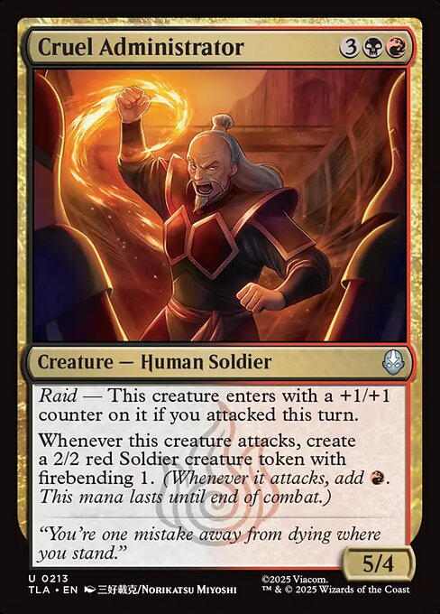 Avatar: The Last Airbender - 213 - Cruel Administrator - Uncommon - BR - Non-foil