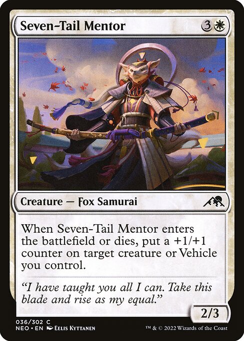 Kamigawa: Neon Dynasty - 36 - Seven-Tail Mentor - Common - W - Non-foil