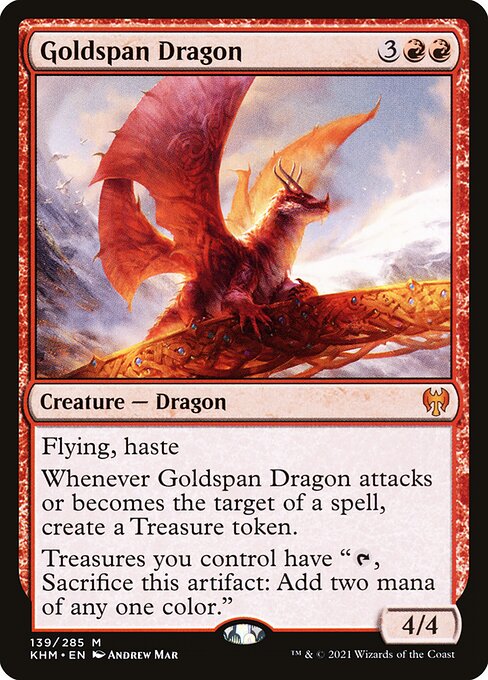 Kaldheim - 139 - Goldspan Dragon - Mythic - R - Foil