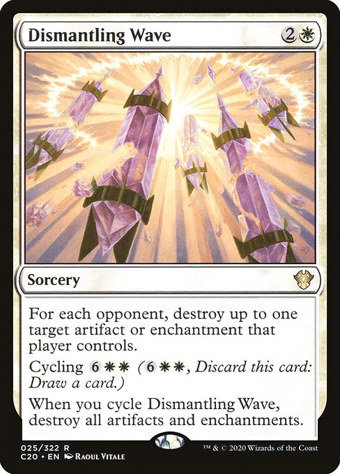 Commander 2020 - 25 - Dismantling Wave - Rare - W - Non-foil