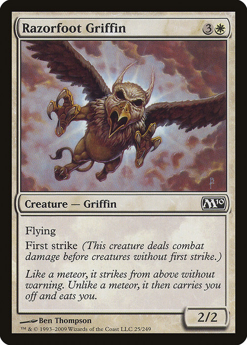 Magic 2010 - 25 - Razorfoot Griffin - Common - W - Non-foil