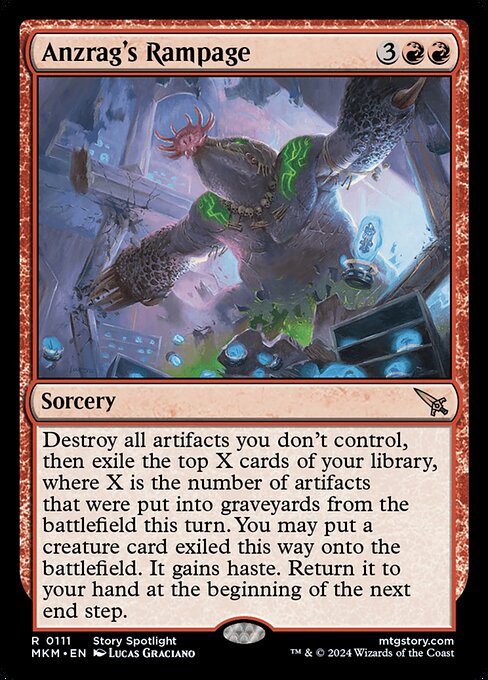 Murders at Karlov Manor - 111 - Anzrag's Rampage - Rare - R - Foil