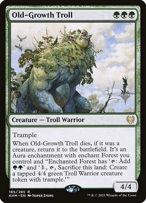 Kaldheim Promos - 185p - Old-Growth Troll - Rare - G - Foil - Promo
