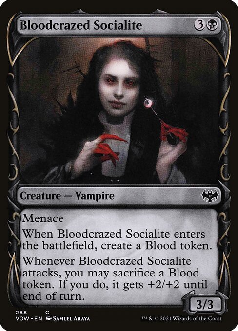 Innistrad: Crimson Vow - 288 - Bloodcrazed Socialite - Common - B - Non-foil