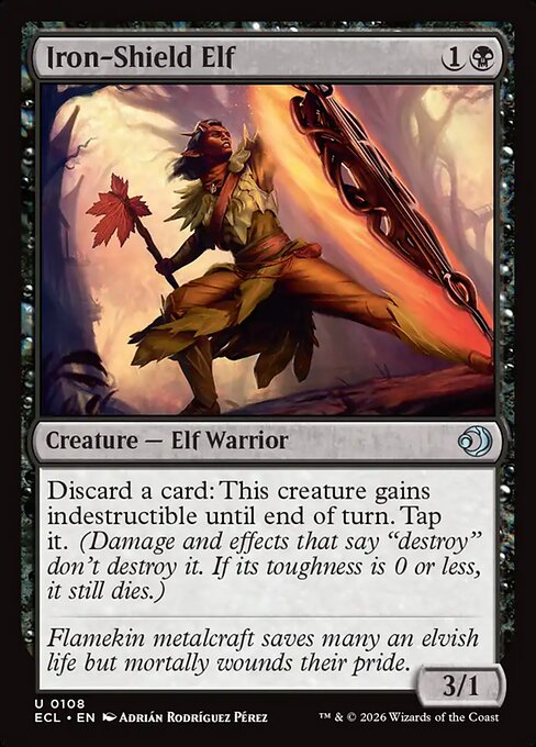 Lorwyn Eclipsed - 108 - Iron-Shield Elf - Uncommon - B - Non-foil