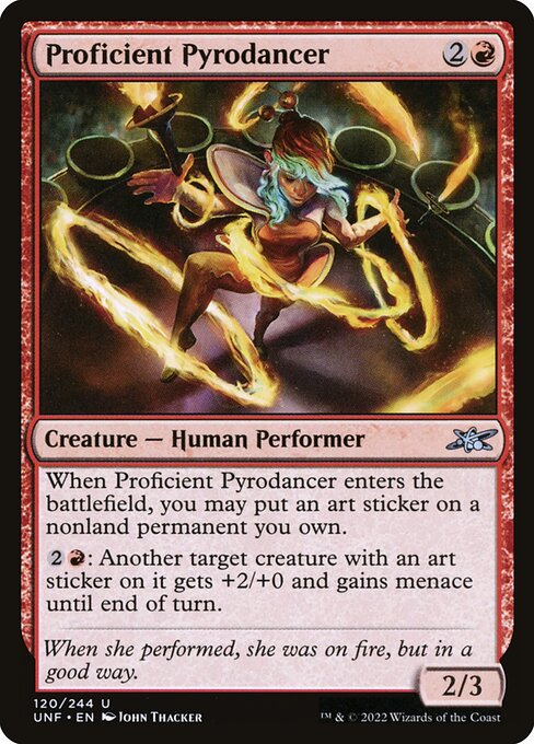 Unfinity - 120 - Proficient Pyrodancer - Uncommon - R - Foil