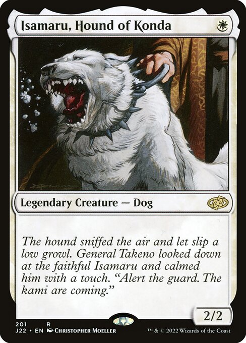 Jumpstart 2022 - 201 - Isamaru, Hound of Konda - Rare - W - Non-foil