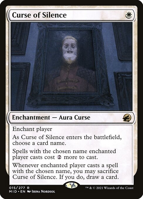 Innistrad: Midnight Hunt - 15 - Curse of Silence - Rare - W - Foil