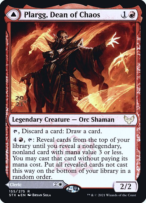 Strixhaven: School of Mages Promos - 155s - Plargg, Dean of Chaos // Augusta, Dean of Order - Rare - C - Foil - Datestamped Promo