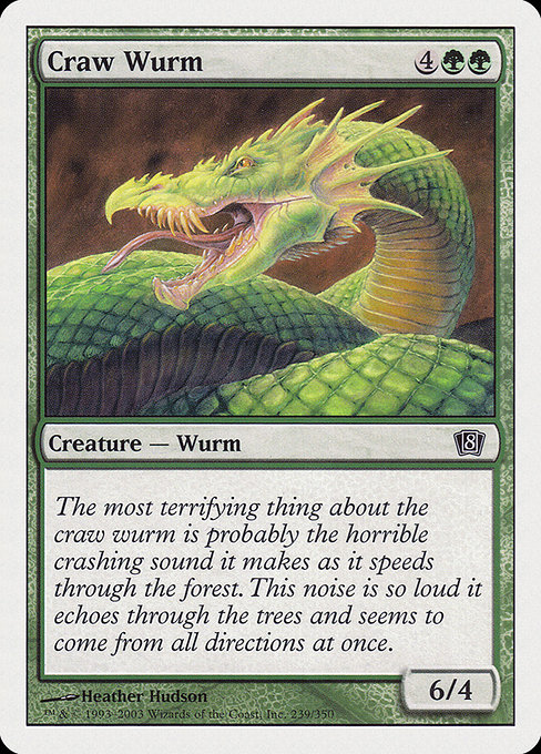 Eighth Edition - 239 - Craw Wurm - Common - G - Non-foil